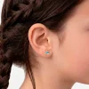Boucles D'oreilles Puces Flip Dauphin Or Jaune