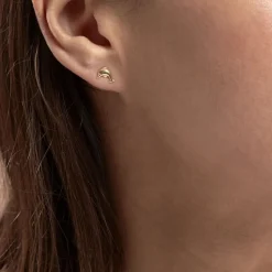 Boucles D'oreilles Puces Fulvie Dauphin Or Jaune
