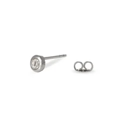 Boucles D'oreilles Puces Fatiana Or Blanc Diamant