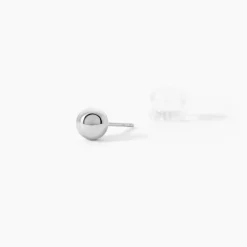 Boucles D'oreilles Puces Fidelia Boule Or Blanc