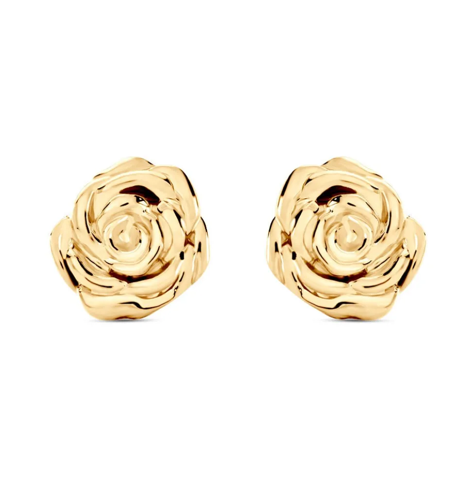 Boucles D'oreilles Puces Fioralba Plaqué Or Jaune