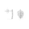 Boucles D'oreilles Puces Gabrielle Argent Blanc Oxyde De Zirconium