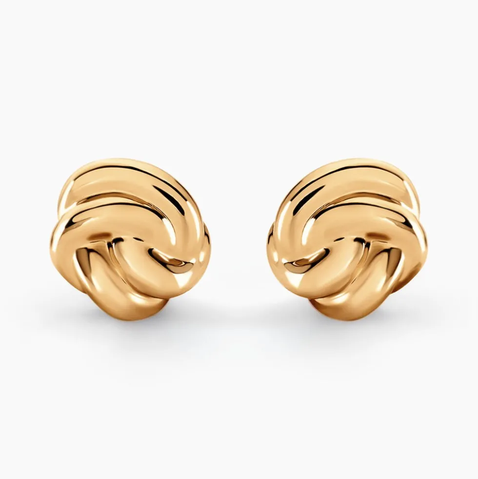 Boucles D'oreilles Puces Ismène Plaqué Or Doré