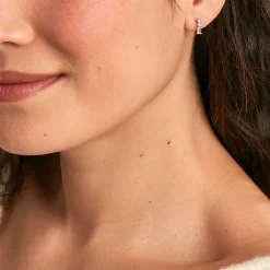 Boucles D'oreilles Puces Iolyn Argent Blanc Oxyde De Zirconium