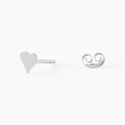 Boucles D'oreilles Puces Jeanne-françoise Argent Blanc