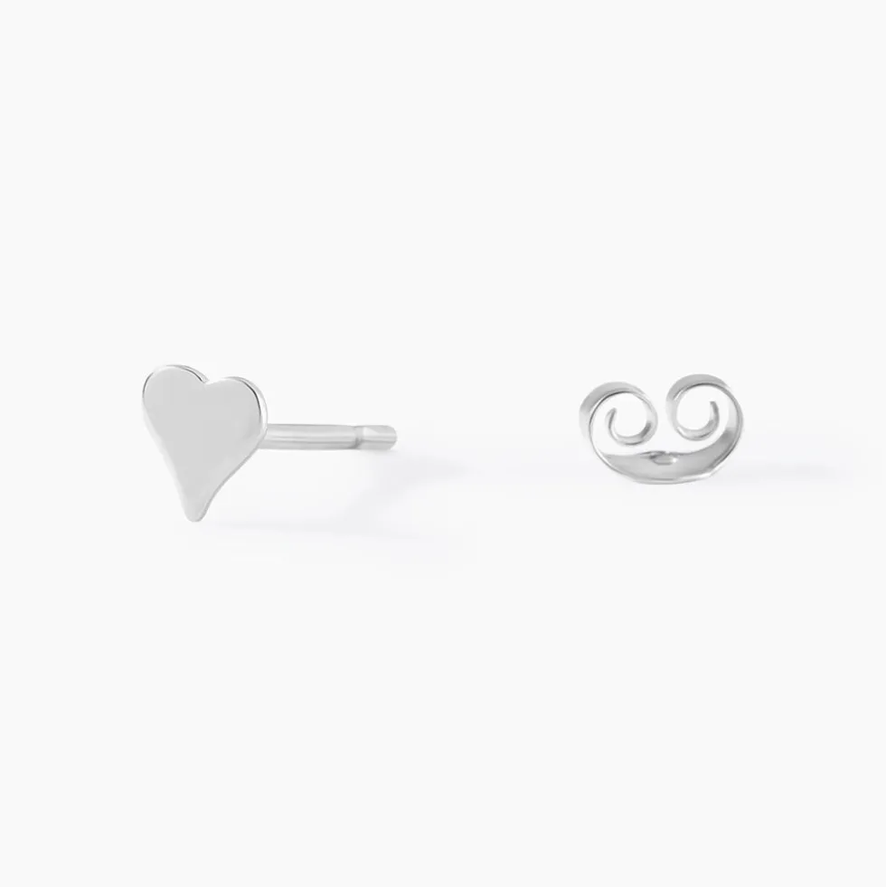 Boucles D'oreilles Puces Jeanne-françoise Argent Blanc