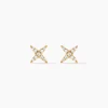 Boucles D'Oreilles Puces Julina Or Jaune Oxyde De Zirconium