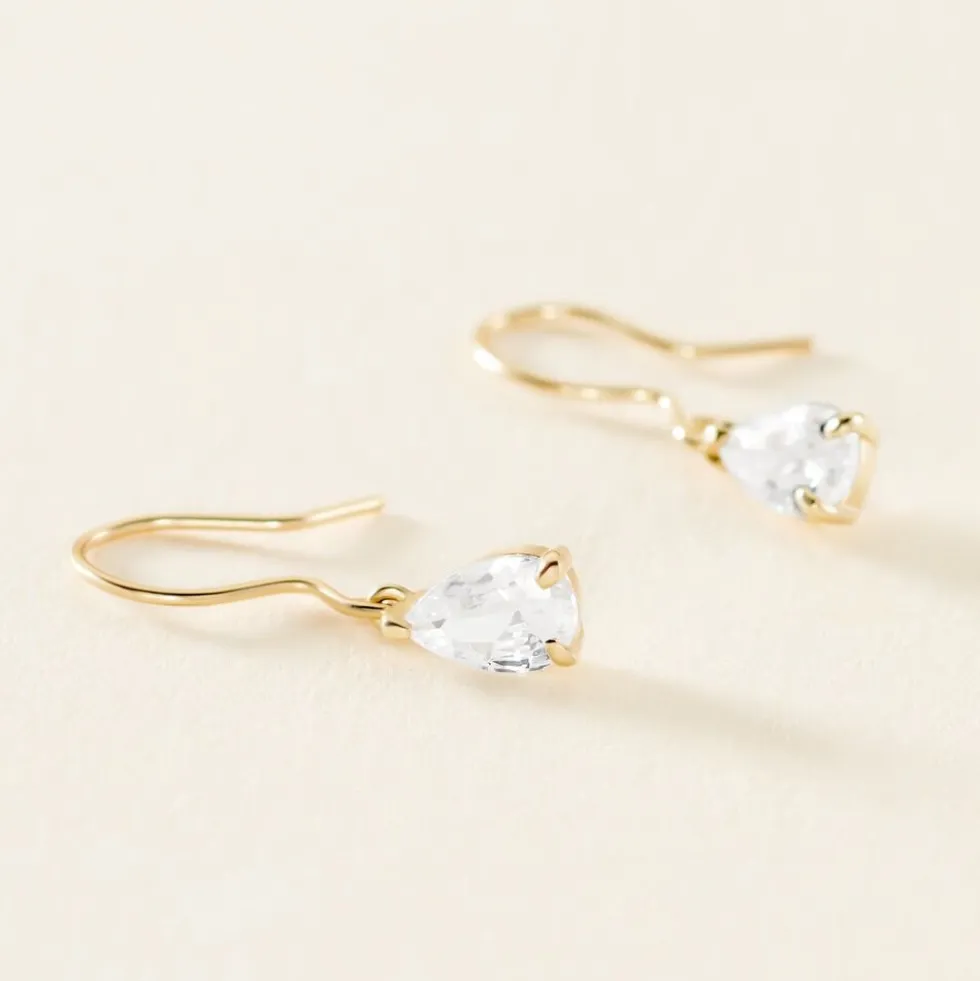 Boucles D'oreilles Puces Kalyne Or Jaune Oxyde De Zirconium