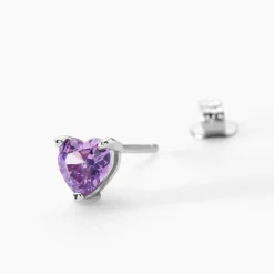 Boucles D'oreilles Puces Kelvyn Argent Blanc Oxyde De Zirconium