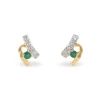 Boucles D'oreilles Puces Kirsten Or Jaune Agate