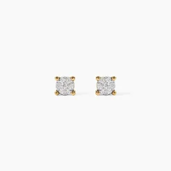 Boucles D'oreilles Puces Kate Or Jaune Diamant