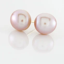 Boucles D'oreilles Puces Kesya Or Jaune Perle De Culture