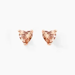 Boucles D'oreilles Puces Kelvyn Argent Rose Oxyde De Zirconium