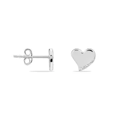Boucles D'oreilles Puces Louane Or Blanc Diamant