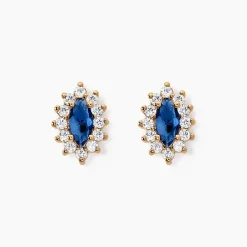 Boucles D'oreilles Puces Lisea Plaqué Or Verre Et Oxyde De Zirconium