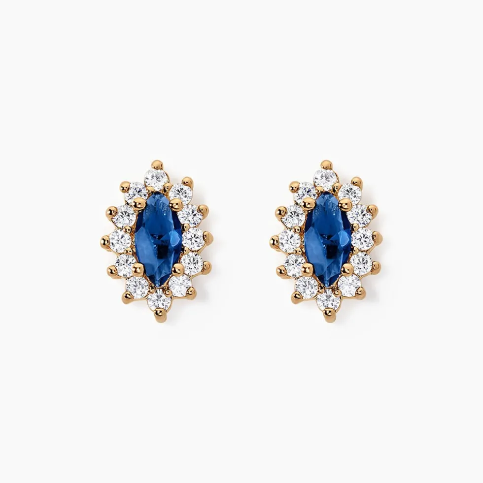 Boucles D'oreilles Puces Lisea Plaqué Or Verre Et Oxyde De Zirconium