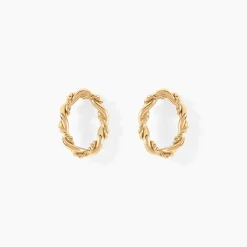 Boucles D'Oreilles Puces Lou Plaqué Or Jaune