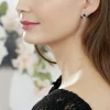 Boucles D'oreilles Puces Maeva Or Rose Topaze Et Oxyde De Zirconium