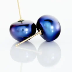 Boucles D'oreilles Puces Micaelle Teintees Or Jaune Perle De Culture