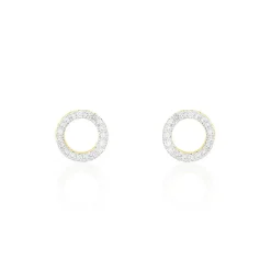 Boucles D'oreilles Puces Maude Or Jaune Diamant