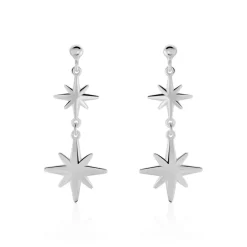 Boucles D'oreilles Puces Malhaut Argent Blanc