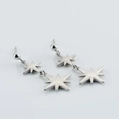 Boucles D'oreilles Puces Malhaut Argent Blanc