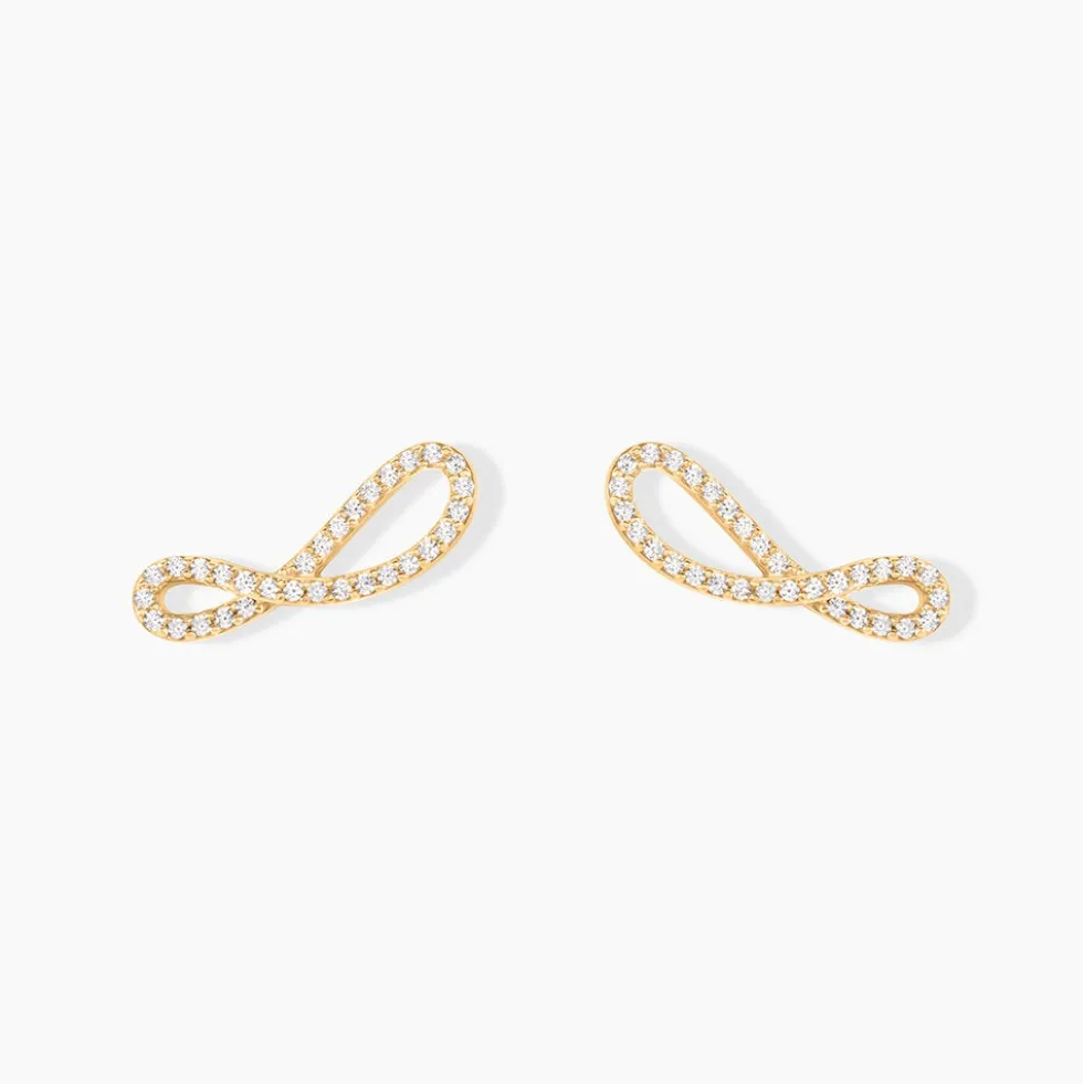 Boucles D'oreilles Puces Marlie Plaqué Or Jaune Oxyde De Zirconium