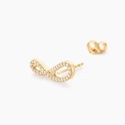 Boucles D'oreilles Puces Marlie Plaqué Or Jaune Oxyde De Zirconium