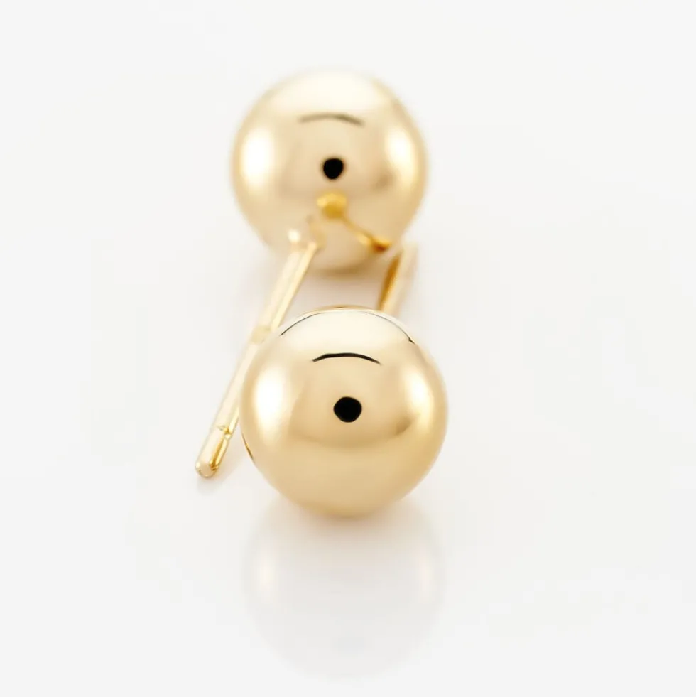 Boucles D'oreilles Puces Nohraae Plaqué Or Jaune