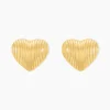 Boucles D'oreilles Puces Nolene Acier Jaune