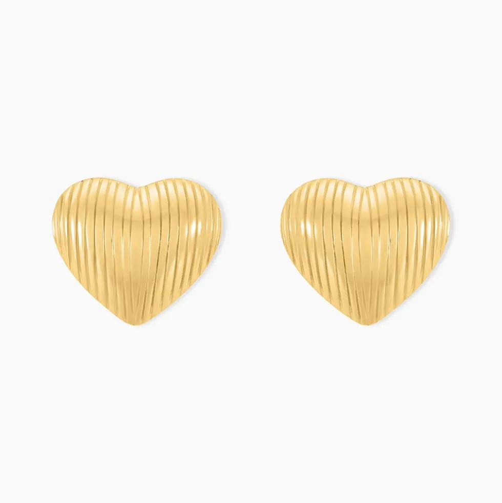 Boucles D'oreilles Puces Nolene Acier Jaune