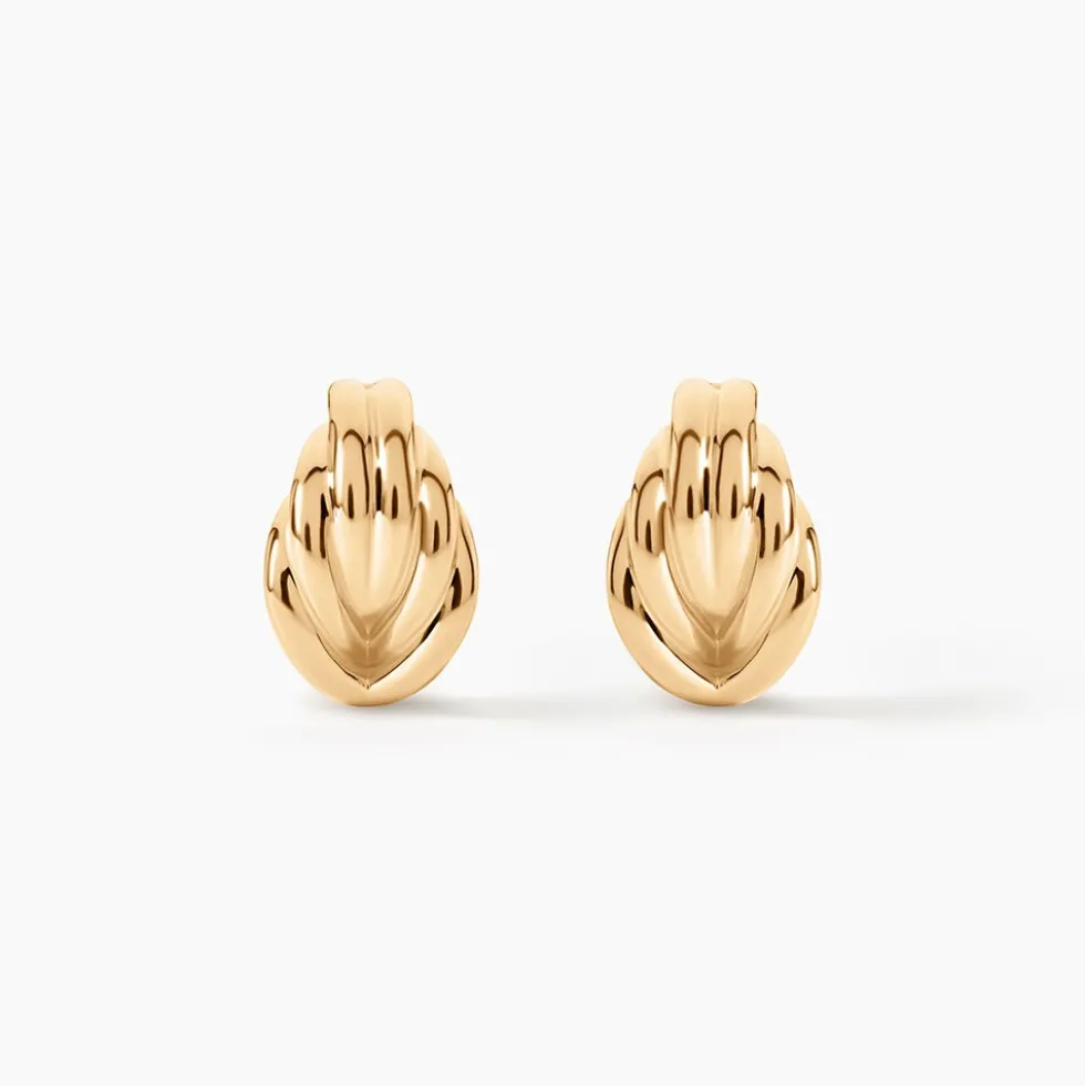 Boucles D'Oreilles Puces Nickie Plaqué Or Jaune