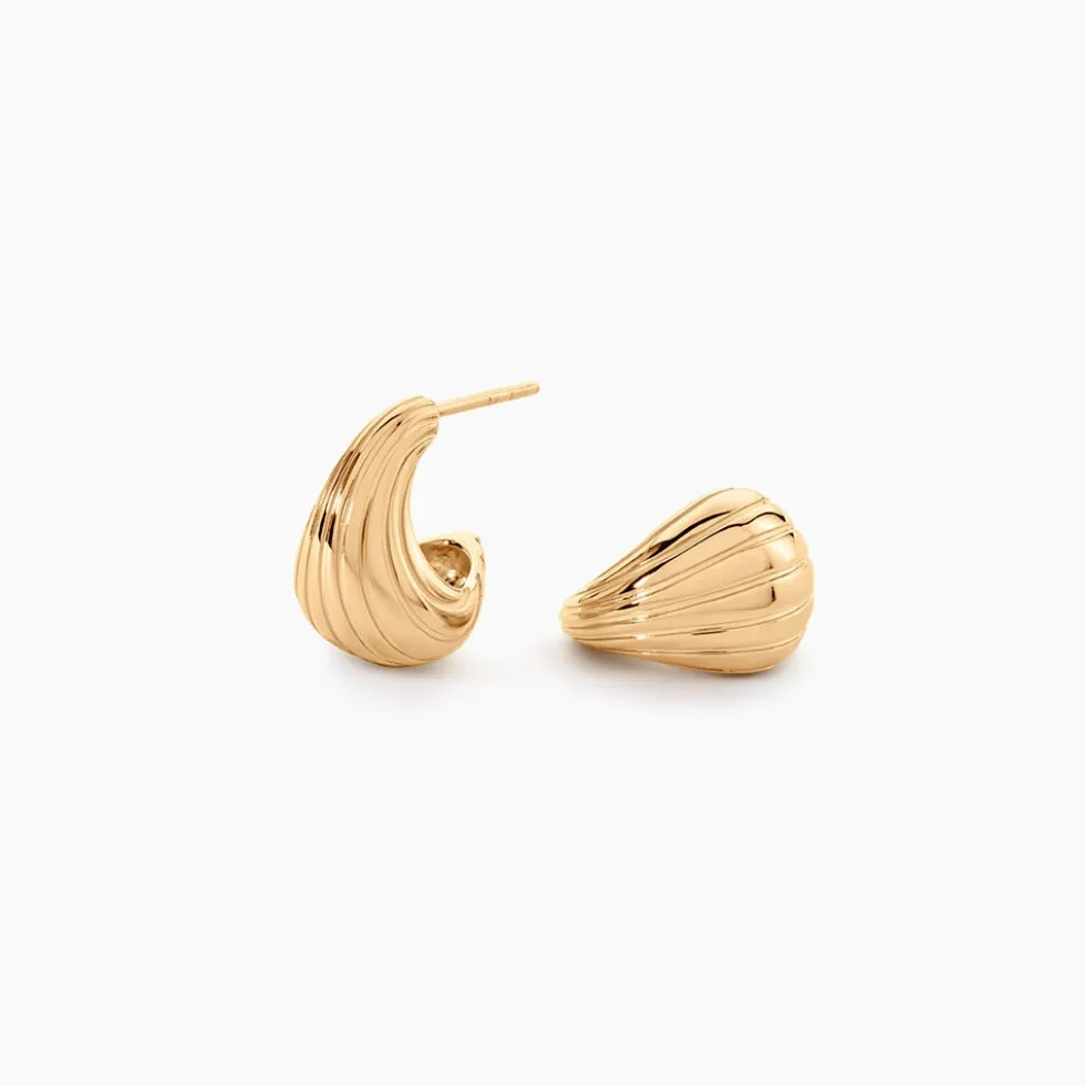Boucles D'Oreilles Puces Nicoline Plaqué Or Jaune