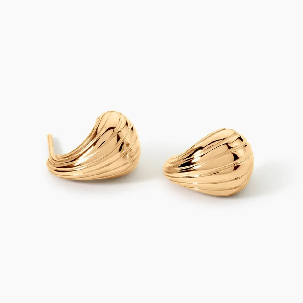Boucles D'Oreilles Puces Nicoline Plaqué Or Jaune