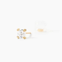 Boucles D'oreilles Puces Or Jaune Doreen Oxydes De Zirconium