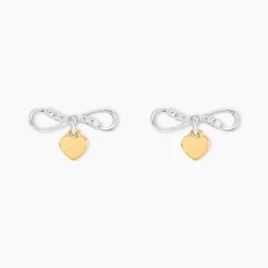 Boucles D'oreilles Puces Or Jaune Oxyde De Zirconium