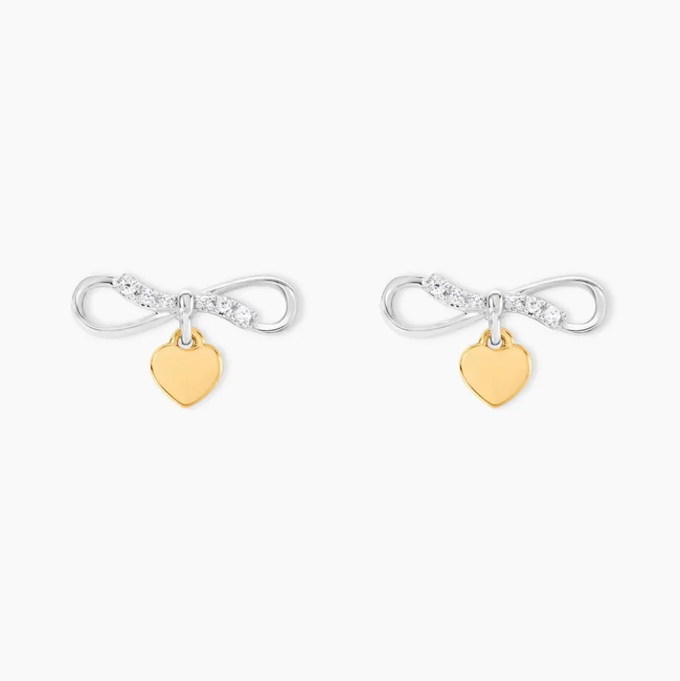 Boucles D'oreilles Puces Or Jaune Oxyde De Zirconium