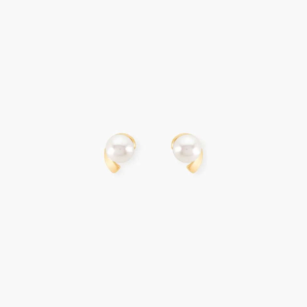 Boucles D'oreilles Puces Odelle Or Jaune Perle De Culture