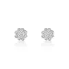 Boucles D'oreilles Puces Ottilie Argent Blanc Oxyde De Zirconium