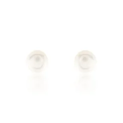 Boucles D'oreilles Puces Pascaloun Argent Perle De Culture