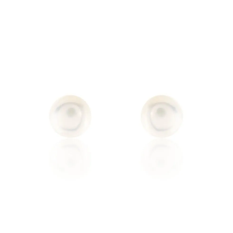 Boucles D'oreilles Puces Pascaloun Argent Perle De Culture