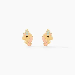 Boucles D'oreilles Puces Pegasus Or Jaune