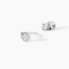 Boucles D'Oreilles Puces Querida Argent Blanc Oxyde De Zirconium