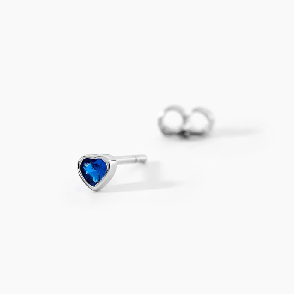Boucles D'Oreilles Puces Querida Argent Blanc Oxyde De Zirconium