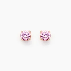 Boucles D'oreilles Puces Rio Argent Rose Oxyde
