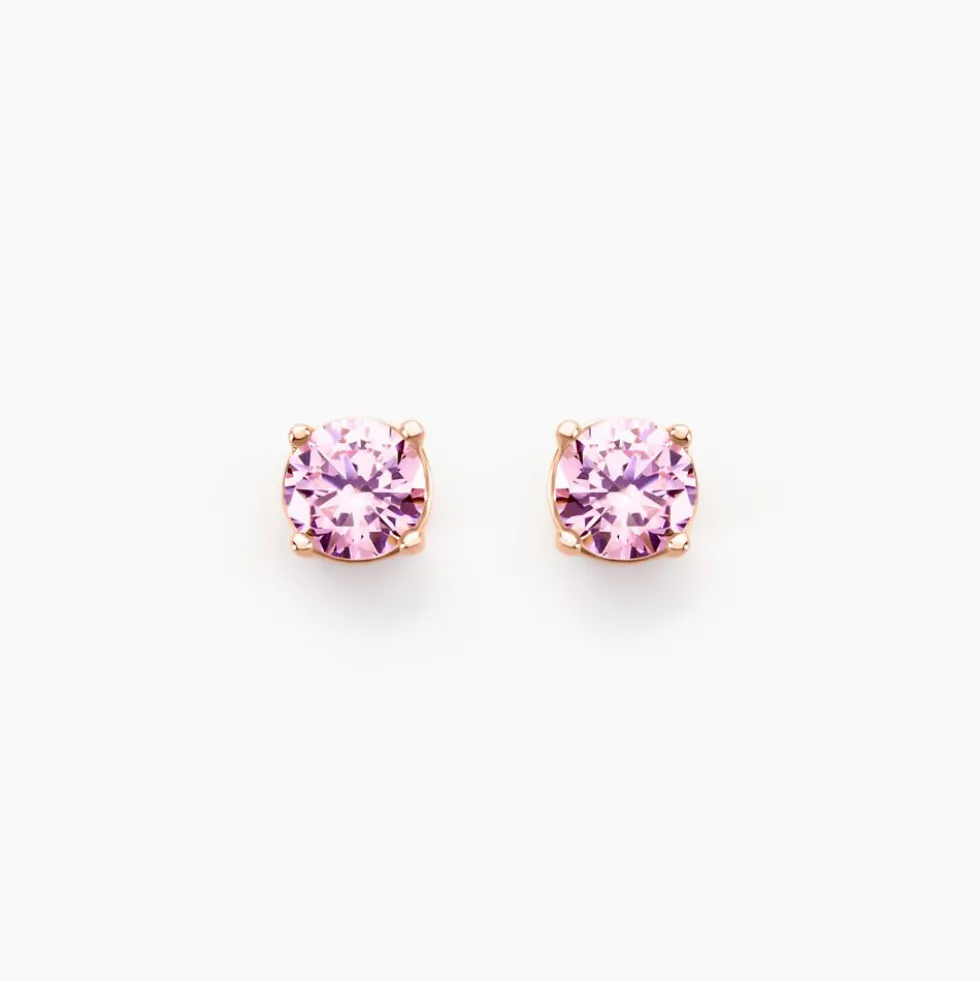 Boucles D'oreilles Puces Rio Argent Rose Oxyde