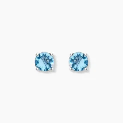 Boucles D'oreilles Puces Rio Argent Blanc Oxyde