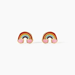 Boucles D'oreilles Puces Raine Or Jaune