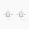 Boucles D'oreilles Puces Rhoda Argent Blanc Perle De Culture Oxyde
