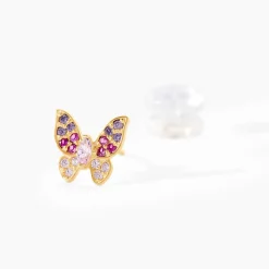 Boucles D'Oreilles Puces Sidonie Or Jaune Oxyde De Zirconium